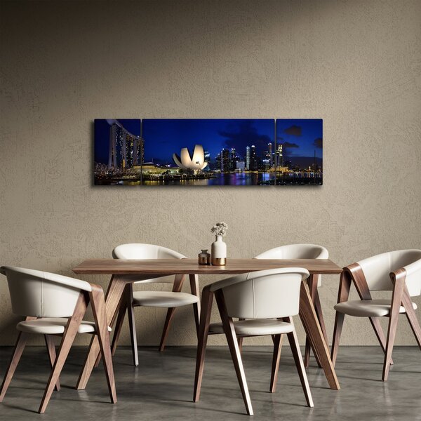 Obraz Singapuru nocą (170x50 cm)