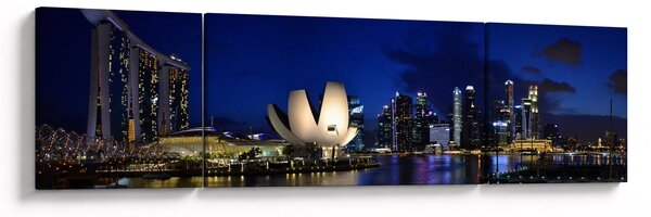 Obraz Singapuru nocą (170x50 cm)