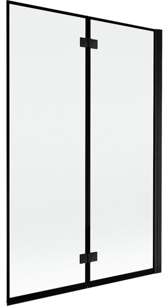 Mexen Mist parawan nawannowy 2-skrzydłowy prawy 120 x 150 cm, czarna ramka, czarny - 8A9-120-002-70-70-P