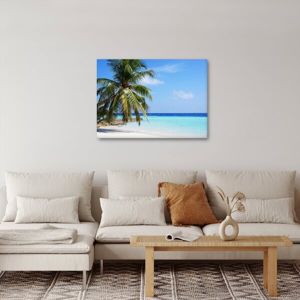 Obraz palmy na plaży (70x50 cm)