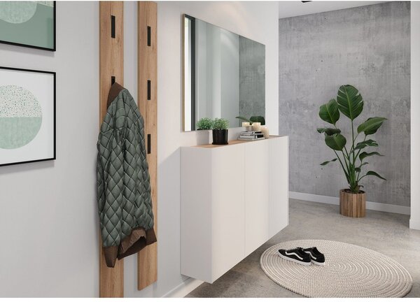 Kremowa szafka w dekorze dębu 138x87x25 cm Libbiano – Germania