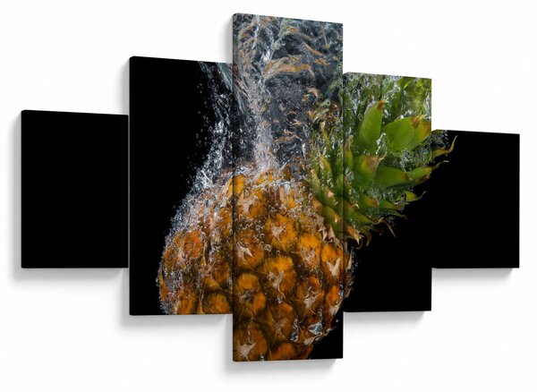 Obraz ananasa w wodzie (125x70 cm)