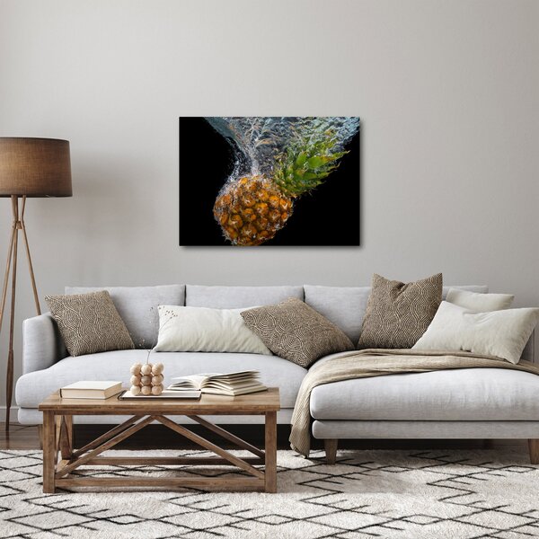 Obraz ananasa w wodzie (70x50 cm)