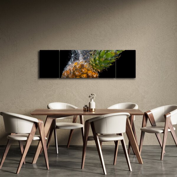 Obraz ananasa w wodzie (170x50 cm)