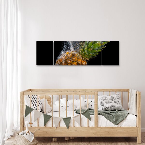 Obraz ananasa w wodzie (170x50 cm)