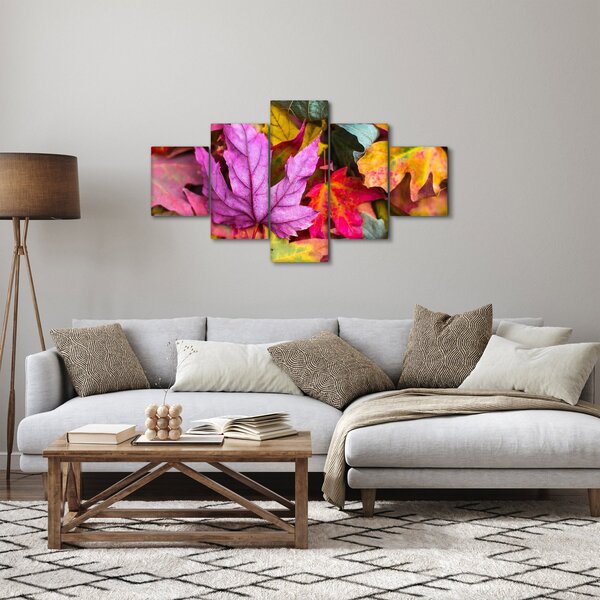 Obraz - jesienne liście (125x70 cm)