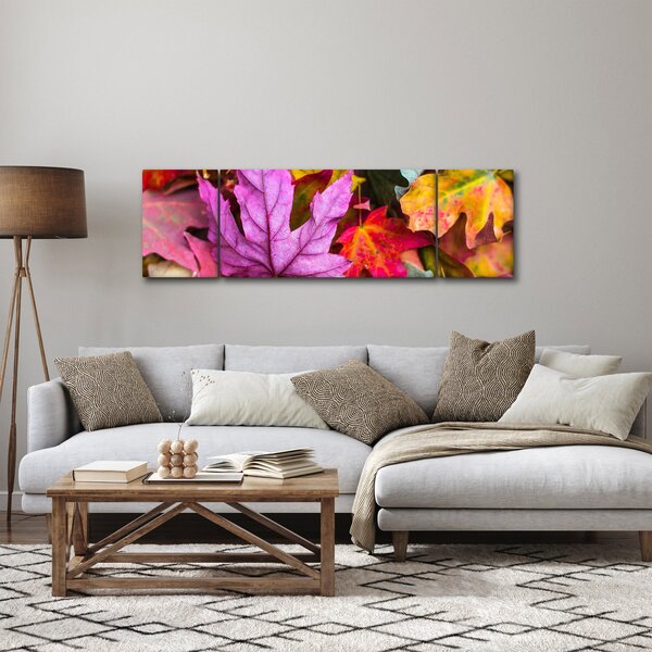 Obraz - jesienne liście (170x50 cm)