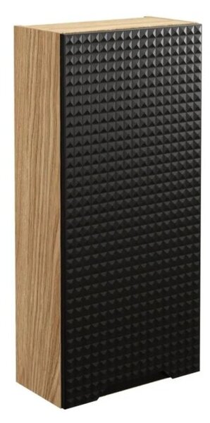 Szafka łazienkowa LUXOR BLACK 83-35-1D 35cm dąb olejowany/czarna