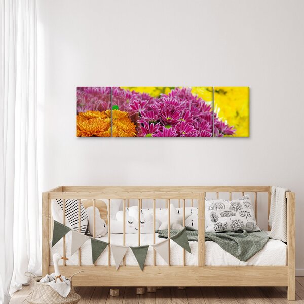 Obraz różowego kwiatu (170x50 cm)