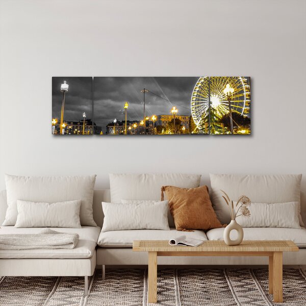 Obraz diabelskiego młyna o zmierzchu (170x50 cm)