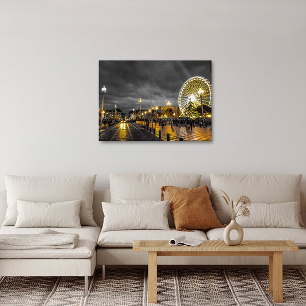 Obraz diabelskiego młyna o zmierzchu (70x50 cm)
