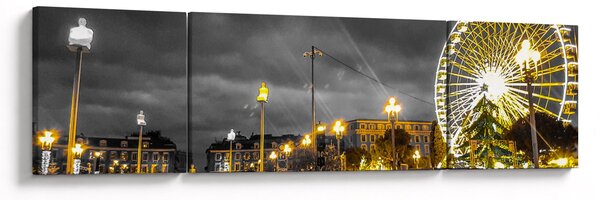 Obraz diabelskiego młyna o zmierzchu (170x50 cm)