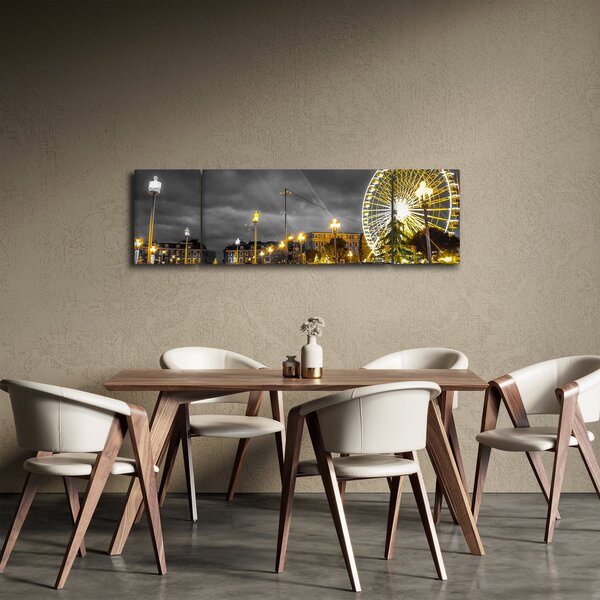 Obraz diabelskiego młyna o zmierzchu (170x50 cm)