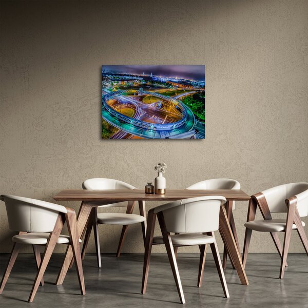 Obraz - nocna panorama miasta (70x50 cm)