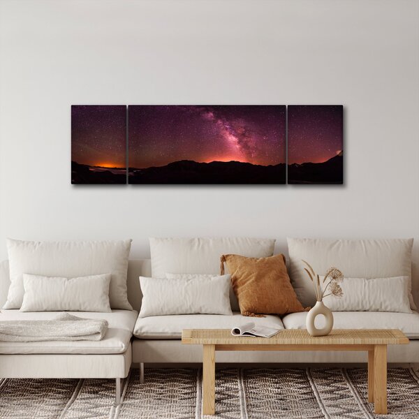 Obraz różowej Drogi Mlecznej (170x50 cm)