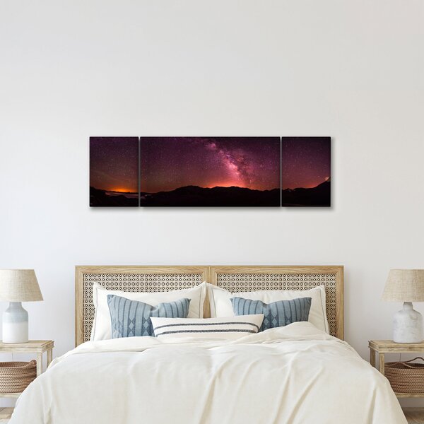 Obraz różowej Drogi Mlecznej (170x50 cm)