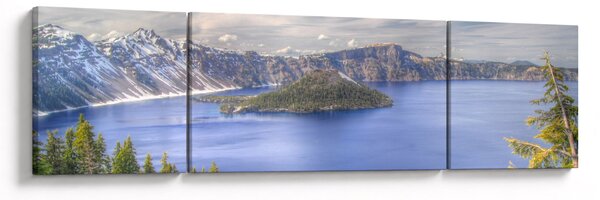 Obraz górskiego jeziora (170x50 cm)