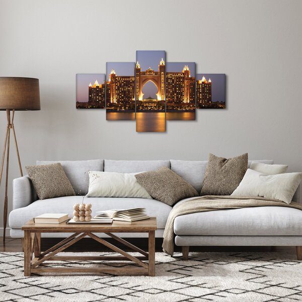 Obraz budowy w Dubaju (125x70 cm)