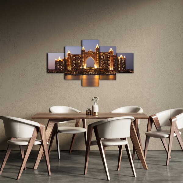 Obraz budowy w Dubaju (125x70 cm)
