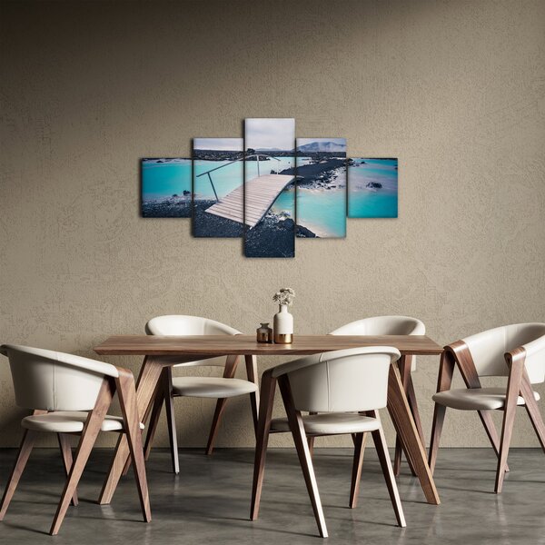 Obraz drewnianego mostu (125x70 cm)