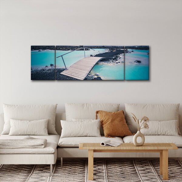 Obraz drewnianego mostu (170x50 cm)