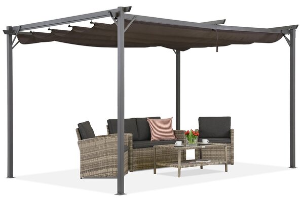 Brązowa pergola tarasowa La Palma 3x3m Garden Point