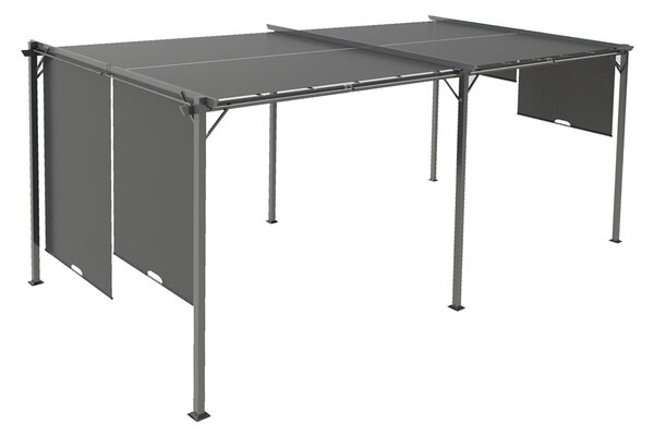 Antracytowa pergola tarasowa Sevilla 3x6m Garden Point