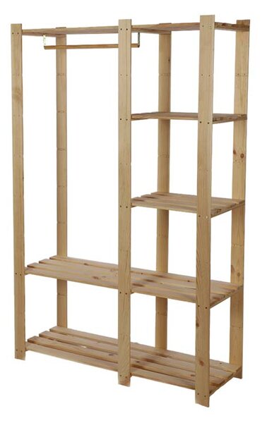 ATMOWOOD Regał drewniany na ubrania 170 × 110 × 38 cm