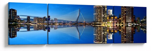 Zdjęcie - Rotterdam nocą (170x50 cm)