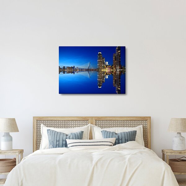 Zdjęcie - Rotterdam nocą (70x50 cm)