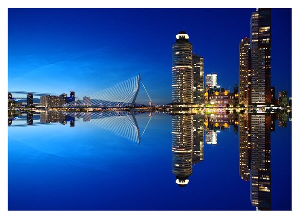 Zdjęcie - Rotterdam nocą (70x50 cm)