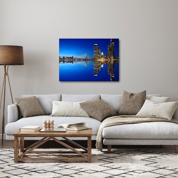 Zdjęcie - Rotterdam nocą (70x50 cm)