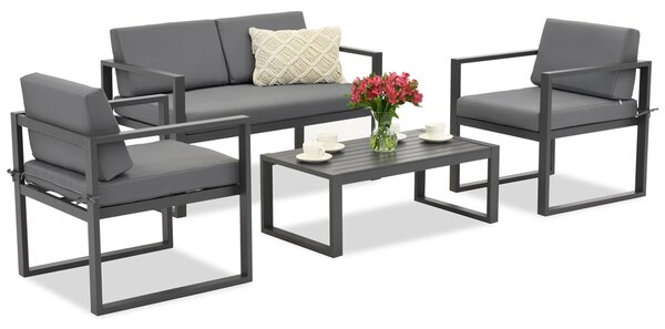 Zestaw aluminiowych mebli ogrodowych Merlo Garden Point antracyt