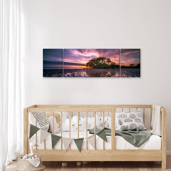 Obraz drzewa na plaży (170x50 cm)