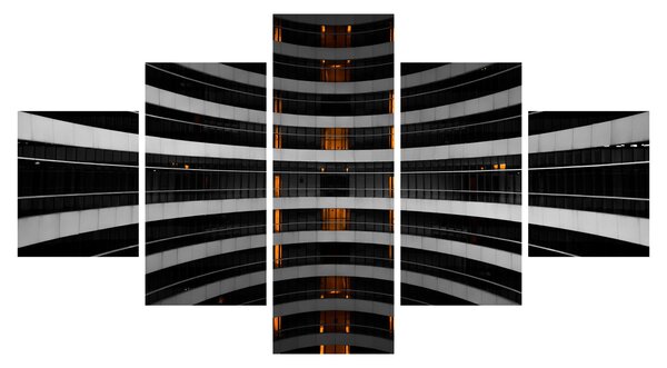 Abstrakcyjny obraz - budynek (125x70 cm)