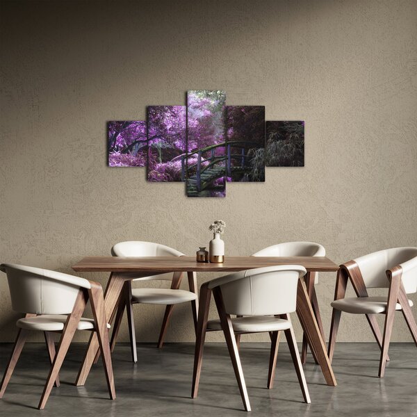 Obraz - fioletowe drzewa (125x70 cm)