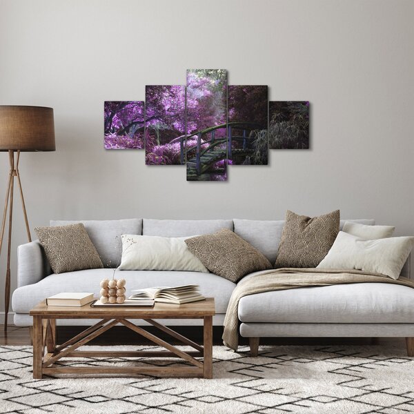Obraz - fioletowe drzewa (125x70 cm)