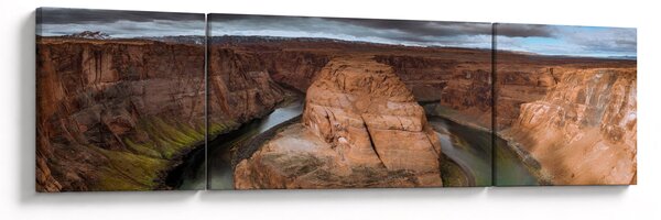 Obraz jeziora na klifie (170x50 cm)