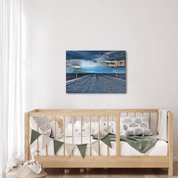 Obraz drogi podczas burzy (70x50 cm)