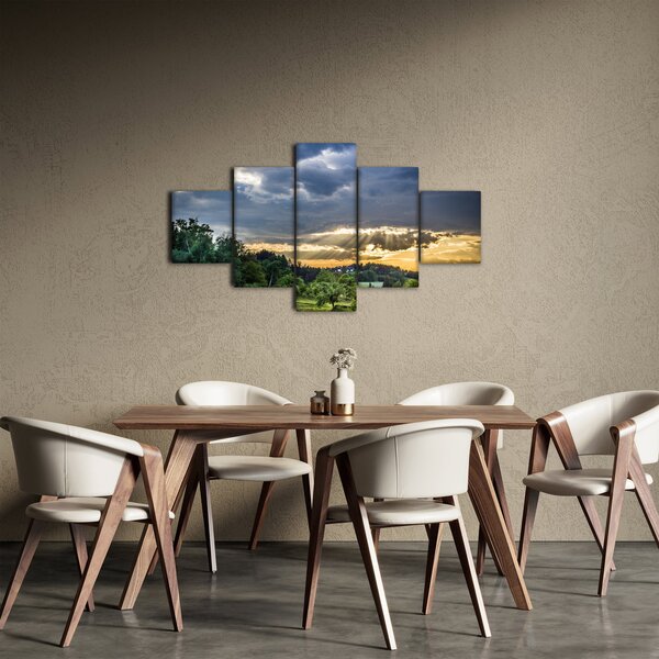 Obraz krajobraz z promieniami (125x70 cm)