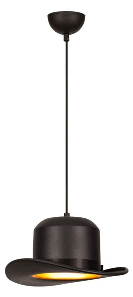 Czarna lampa wisząca z tekstylnym kloszem ø 30 cm Capello – Opviq lights