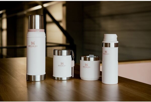 Jasnoróżowy kubek termiczny ze stali nierdzewnej 350 ml Stay-Hot Camp Mug Rose Quartz – Stanley