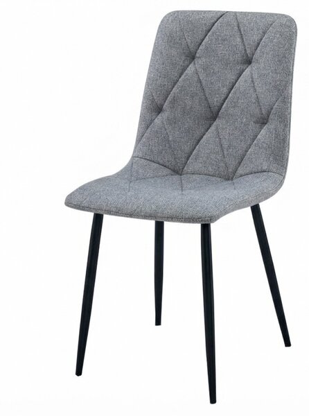 Szare krzesło LIBRA PLATINUM GREY z czarnymi nogami
