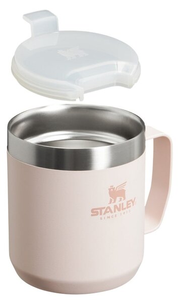 Jasnoróżowy kubek termiczny ze stali nierdzewnej 350 ml Stay-Hot Camp Mug Rose Quartz – Stanley