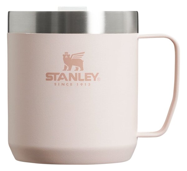 Jasnoróżowy kubek termiczny ze stali nierdzewnej 350 ml Stay-Hot Camp Mug Rose Quartz – Stanley