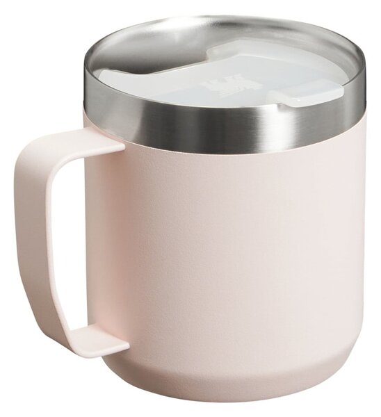 Jasnoróżowy kubek termiczny ze stali nierdzewnej 350 ml Stay-Hot Camp Mug Rose Quartz – Stanley