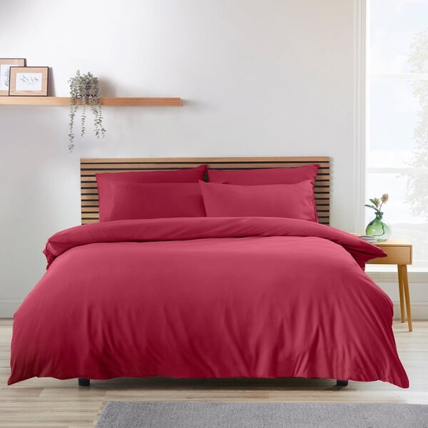 Ciemnoróżowa pościel jednoosobowa 135x200 cm So Soft Easy Iron – Catherine Lansfield
