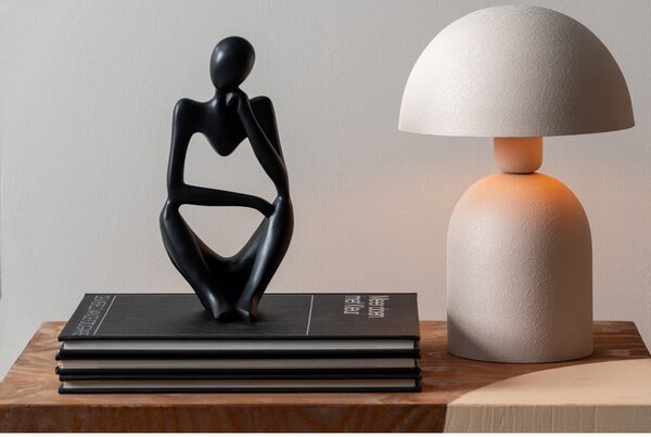 Kremowa lampa stołowa (wys. 29 cm) Boaz – Leitmotiv