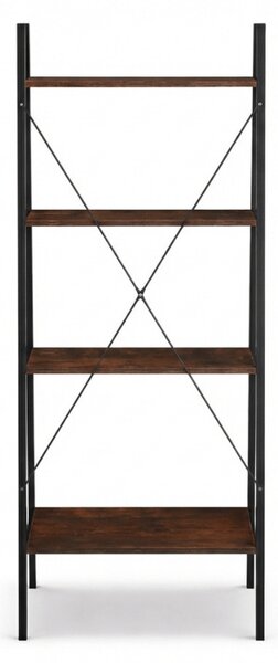 Regał TAYLOR 4 półki 147x60 cm, rustykalny brązowy