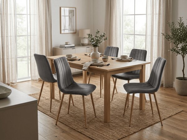 Ciemnoszare aksamitne krzesło LAVA GRAPHITE GRAY